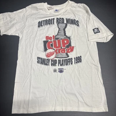 Camisa Juvenil Grande 18-20 Detroit Red Wings Copa Stanley De Colección NHL Hockey Nueva Con Etiquetas Starter Foto 1 de 4