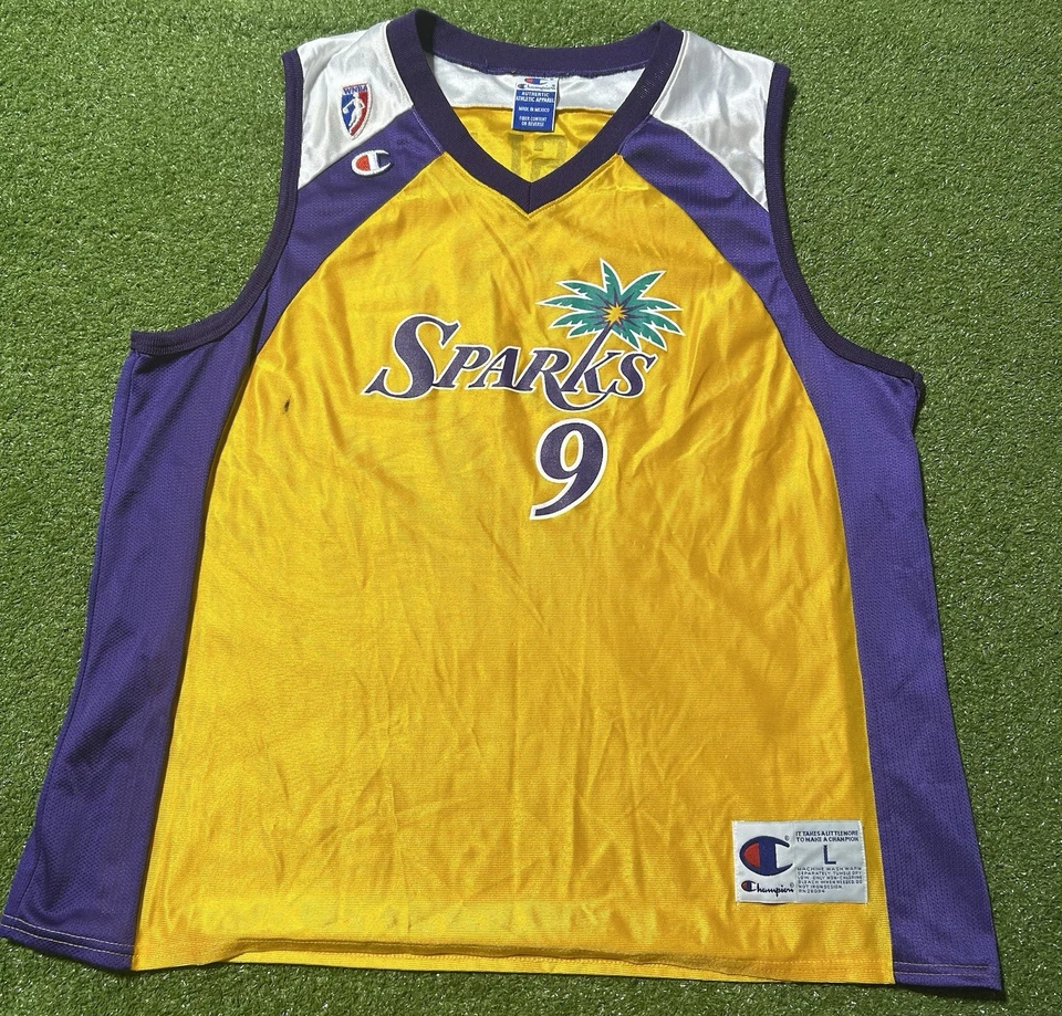Vintage Champion Los Angeles Sparks Lisa Leslie #9 Jersey Womens Large WNBA - Image 1 of 4