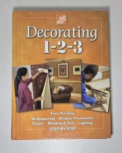 2000 THE Home DEPOT Decorating 1-2-3 Step-By-Step Hardcover Book  - Imagen 1 de 10
