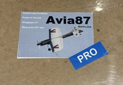 Avia87_replica PRO Control Line Kit /AAA Balsa ,Hardware , Carbon Landing Gear - Image 1 of 4