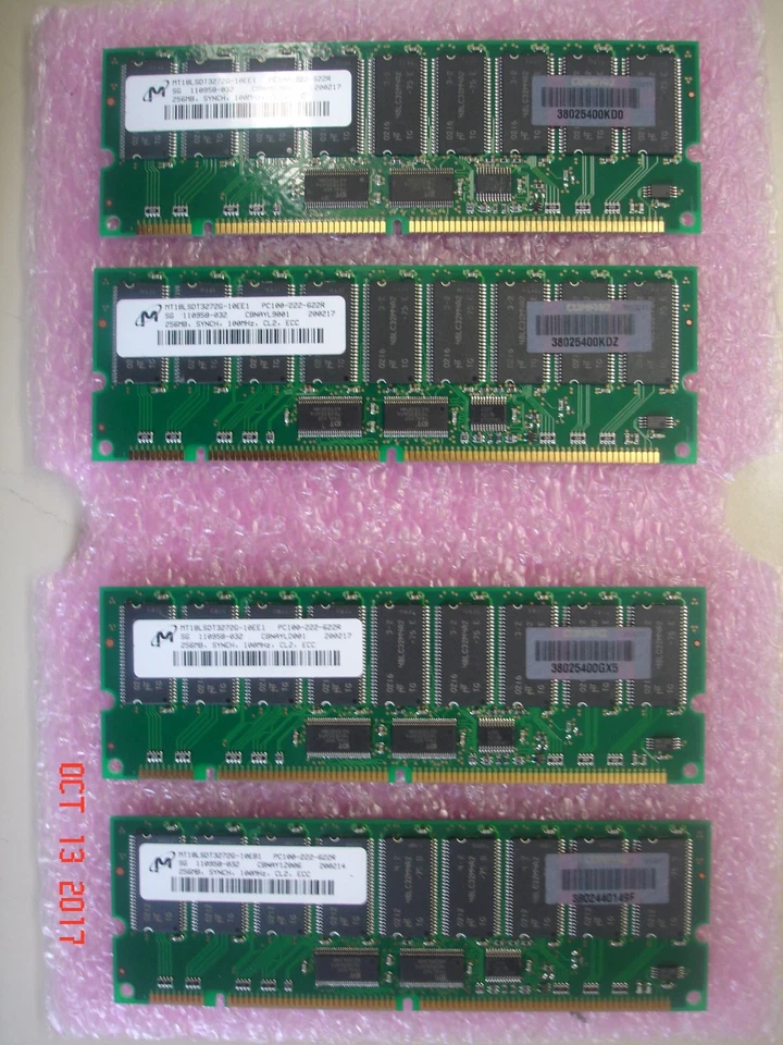3X-MS810-EA 1GB (4 x 256MB) MEMORY KIT 4  ALPHASERVER DS20L PC100 SYNCH CL2 ECC - Image 1 of 4