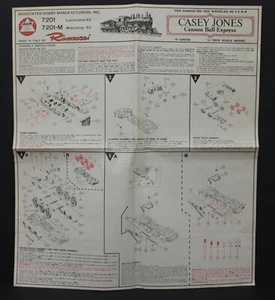 Rivarossi 7201 7201-M O Scale Casey Jones 10 Wheeler Locomotive Kit Instructions - Picture 1 of 2