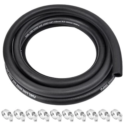 5/16 Inch ID Fuel Line Hose - 10FT Marine Grade Fuel Line with 10PCS Hose Clamps - Image 1 of 4