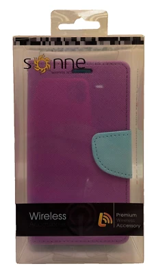 Sonne Premium Wallet Case for Sharp Aquos Crystal, Blue/Purple - Image 1 of 4