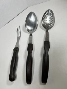 Cutco Utensilien Menge 3 dunkle Griffe Schlitzlöffel & Tranchiergabel (VERKAUF WIE BESEHEN) - Bild 1 von 17