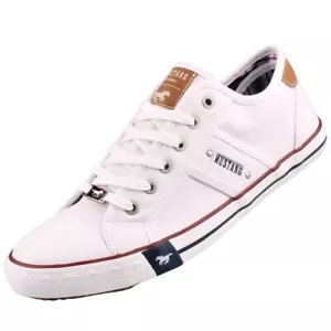 Zapatillas bajas de lona para hombre Mustang blancas 4058310/1 - Imagen 1 de 7