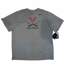 NWT Nike Dri Fit UVA University Of Virginia Cavaliers Football Gray T Shirt 3XL 