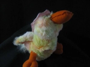 NWOT Yellow Plush Duck Wearing Easter Bonnet Stuffed Animal 7" Tall - Picture 1 of 3