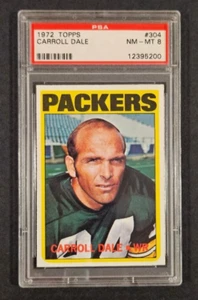 Topps Football Carroll Dale 1972 # 304 PSA 8 casi nuevo-como nuevo número alto - Imagen 1 de 2