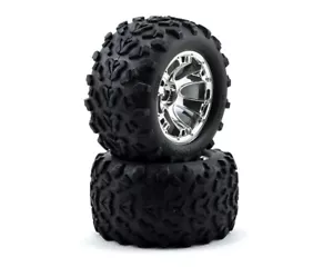 Traxxas Maxx Reifen auf Geode Felge Chrom 17mm TRX5674 E-Revo Brushless, E-Maxx - Bild 1 von 2