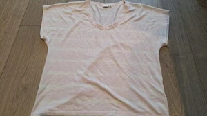Ladies Gap Petite XS Pink And White Striped T Shirt - Picture 1 of 19