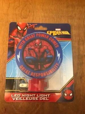 MARVEL SPIDERMAN LED NIGHT LIGHT - NIB Great for Bedrooms or Hallway NEW - Image 1 of 3
