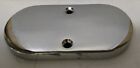 Chrome Smooth Flat Top Master Cylinder Cover + Gasket Street Rod Lid Factory 2Nd