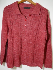 ❤️NAVIGAZIONE ROTER PULLOVER STRICK-PULLOVER TROYER GRÖßE 44 GEKNÖPFT WEICH SÜß - Bild 1 von 11