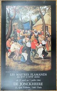 PIETER BRUEGHEL DER JÜNGERE ORIGINAL KUNST POSTER GALERIE DE JONCKHEERE 1984 SELTEN - Bild 1 von 17