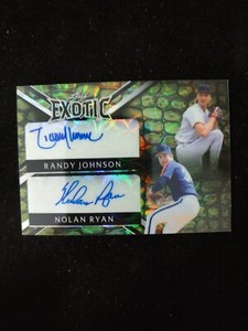2023 Leaf Exotic Baseball, RANDY JOHNSON/NOLAN RYAN AUTO. ALLIGATOR #1/1