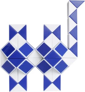 Magic Snake Cube Puzzle 72 Wedges Fidget Toy Gift for Kids Adults Blue - Picture 1 of 7