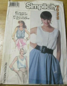 SIMPLICITY SEWING PATTERN NO. 8085 LADIES SLEEVELESS TOP SIZE 10 - Picture 1 of 5