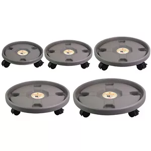 Round Plant Stand Plant Caddy With Wheels Heavy Duty Pot Rolling Stand Base - Picture 1 of 17