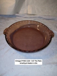 PYREX #229 - Piatto per torta 9,5" - Ametista Vintage  - Foto 1 di 11