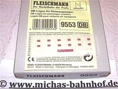 DB Logos für Reisezugwagen Fleischmann 9553 NEU N Spur 1:160 OVP HR1 µ