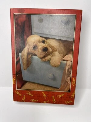 Fairco Picture Puzzle 350 piece Puppy Dog in drawer basset hound - Image 1 of 4