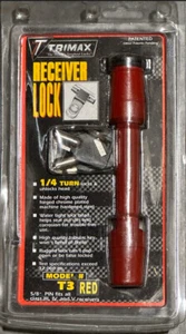 TRIMAX Enganche 5/8" Diámetro Llave Receptor Bloqueo Pin LLAVE Rojo 2.5" envergadura 2" Receptor - Imagen 1 de 1