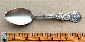 Sterling Silver Souvenir Spoon Maine Antique Moose Fish Capitol - Picture 1 of 7