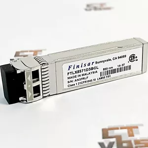 Finisar FTLX8571D3BCL SFP+SR/SW 10Gb/s Multimode Fiber Optic Transceiver Module - Picture 1 of 6