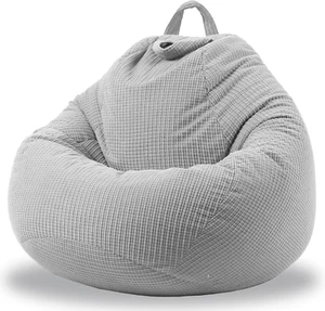 Stuffed Animal Storage Bean Bag Chair Cover (No Filler) Washable Ultra Soft - Picture 1 of 12