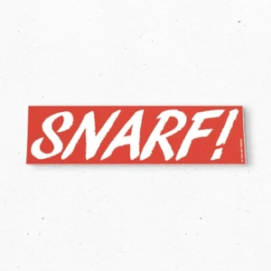 SNARF Bumper Sticker - Funny - Thunder Vintage Style - Vinyl Decal 80s 90s - Picture 1 of 4