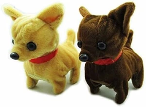 1pc of Walking Moving Barking Tail Wagging Plush Baby Mini Chiwawa Chihuahua Dog - Picture 1 of 1