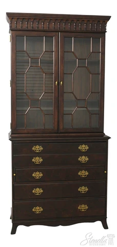 L57726EC: HICKORY CHAIR CO Butler Style Secretary Desk Bookcase Cover