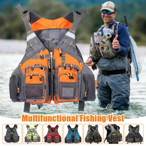 Fishing Life Vest Bearing Life Safety Jacket Swimming Vest Floating Device - Picture 1 of 20