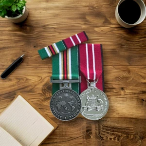 AOSM Africa + Australian Defence Medal + Bar  | Replica | Court Mounted | Servic - Picture 1 of 5