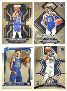 2021-22 Jonathan Kuminga Rookie Lot x 4 Prizm Optic Mosaic All RC Warriors NBA - Picture 1 of 12