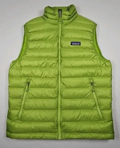 Patagonia Down Vest Mens Medium Green 800 Down Fill Goose Down Puffer Full Zip - Picture 1 of 16
