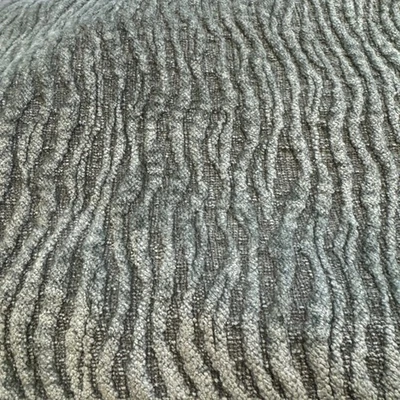 Sage Green Chenille Poly Upholstery Decor Fabric Remnant #23 - Image 1 of 4