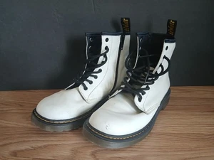 Dr. Martens Women's White 1460 J Combat Boots - Picture 1 of 9