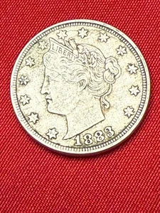 1883 With CENTS Liberty V Nickel Nice Detail Coin - Picture 1 of 2