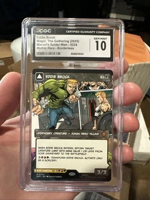 EDDIE BROCK Marvel's Spider-Man Borderless Foil Mythic CGC Gem 10 MTG - Image 1 of 4