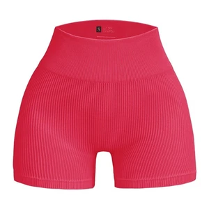 High Waist Booty Shorts Yoga Running Shorts Quick Dry Workout Gym Wear Red M - Bild 1 von 24