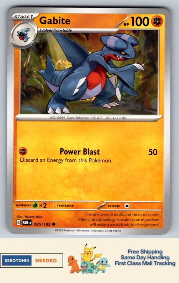 Gabite - #095/182 - SV04: Paradox Rift - Pokemon TCG - Image 1 of 2