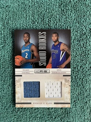 2010 John Wall DeMarcus Cousins Jersey /399 Panini Rookies & Stars Patch #6 RC - Image 1 of 2