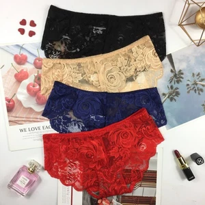5 Pack Ladies Sexy Full Lace Knickers French Briefs Lingerie Underwear Panties - Picture 1 of 30