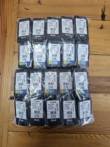 10 X Genuine Canon PG575 & 10 X Canon CL576 Empty Starter Ink Cartridges - Afbeelding 1 van 1