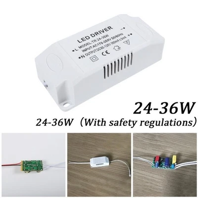 Light Lamp Transformer Power Supply New LED Driver 24-36W AC/180-265V Ceilling - Image 1 of 4