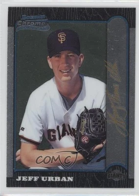 1999 Bowman Chrome Gold Foil Signature Jeff Urban #82 Rookie RC - Image 1 of 2