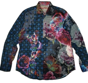 Robert Graham Mens Button Down Floral Embroidered Shirt "In Full Bloom" XL $398 - Picture 1 of 15