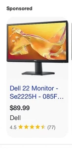 (2) Monitory Dell 22" - Zdjęcie 1 z 7